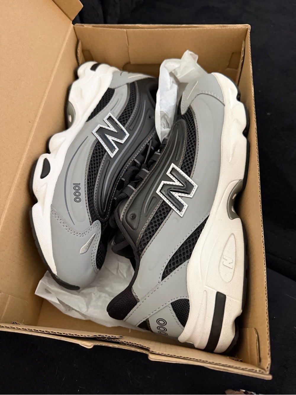 New Balance Kids Gray and Black 1000 Sneakers
